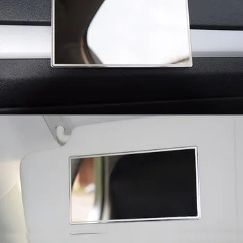 Универсальное зеркало для салона автомобиля 11 * 6,5 см, Портативное зеркало для макияжа в автомобиле, Солнцезащитный козырек, HD-зеркала, Автомобильный стайлинг из нержавеющей стали