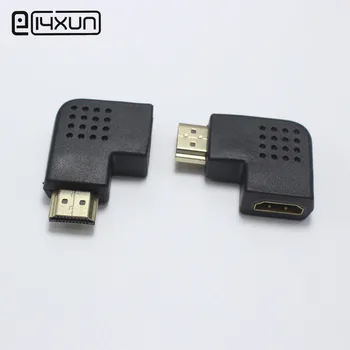 EClyxun 1шт штекер HDMI к гнезду Кабельный адаптер прямоугольный конвертер Удлинитель для монитора компьютера HDTV